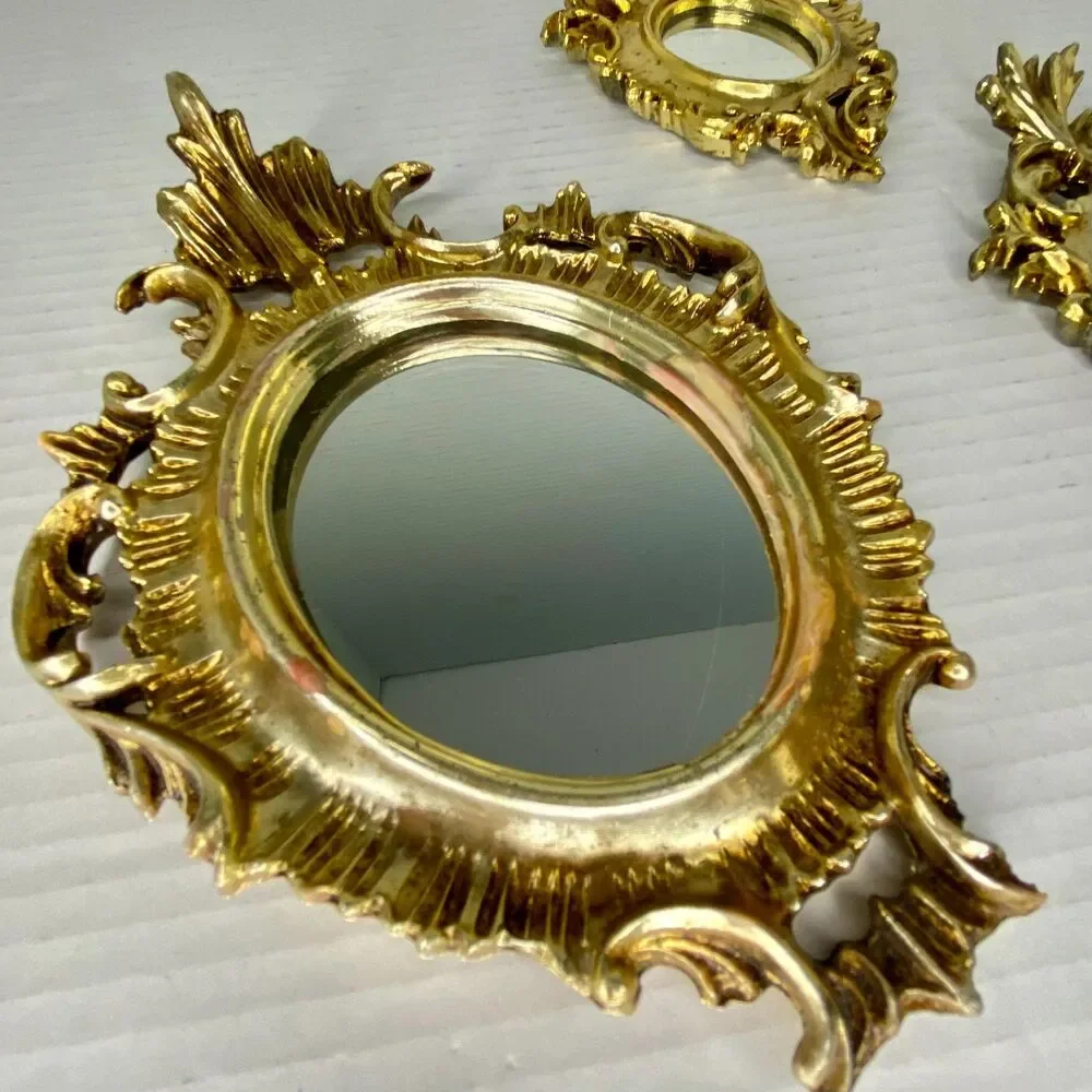 Vintage Gold Mirrors...Set of 3